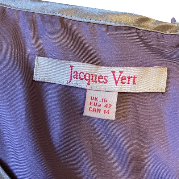Jack Vert Sleeveless Lilac and Silver Occasion Dress-Sheer Overlay-Size 14 Can - Picture 10 of 10
